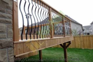 Cedar Deck with diagonal design