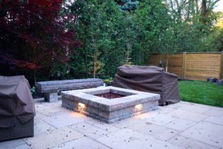 Toronto landscaping project with deck and interlocking