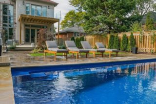 Toronto landscaping project with pool construction