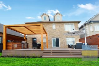 COMPOSITE DECK & PERGOLAS WITH OUTDOOR KITCHEN