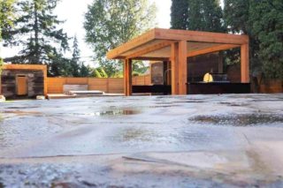 POOL CONSTRUCTION WITH LANDSCAPING THROUGHOUT BACKYARD