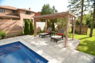 LANDSCAPING DESIGN, COMPOSITE DECK, POOL INSTALLATION AND FLAGSTONE INTERLOCKING