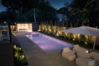 Fiberglass Pool Installation With Custom Landscaping